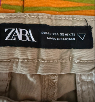 Pantalón Chino Zara Beige Talla M