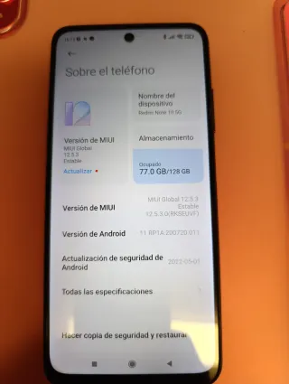 Móvil Xiaomi Redmi Note 10 5G Negro