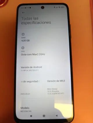 Móvil Xiaomi Redmi Note 10 5G Negro