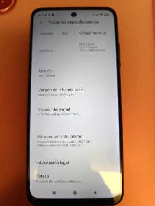 Móvil Xiaomi Redmi Note 10 5G Negro
