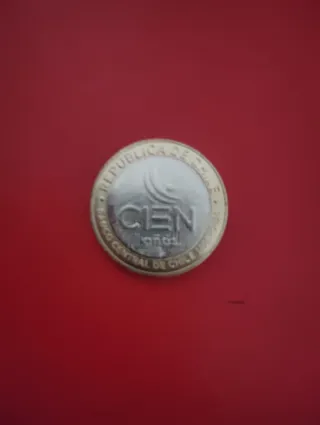 Moneda Chile 100 Pesos Bimetálica 2025