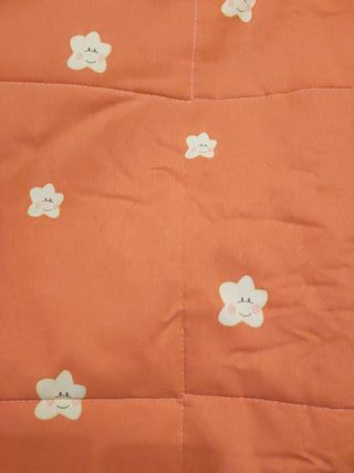 Edredón Naranja Estrellas Cama 90cm