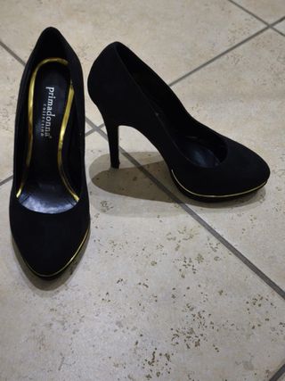 Scarpe eleganti Primadonna nere con plateau