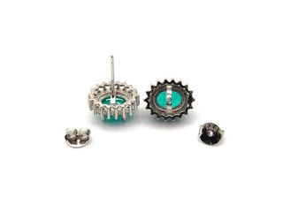 pendientes plata 925mm con piedra con circonita