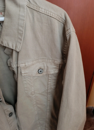 Cazadora vaquera beige Easy Wear hombre