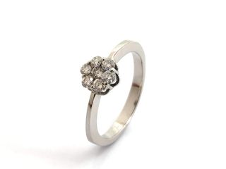 sortija oro 18k con piedra con diamante
