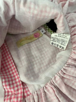 Vestido y braguita cuadros Vichy 3 años