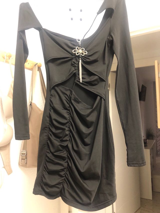 Vestido fiesta negro talla 38