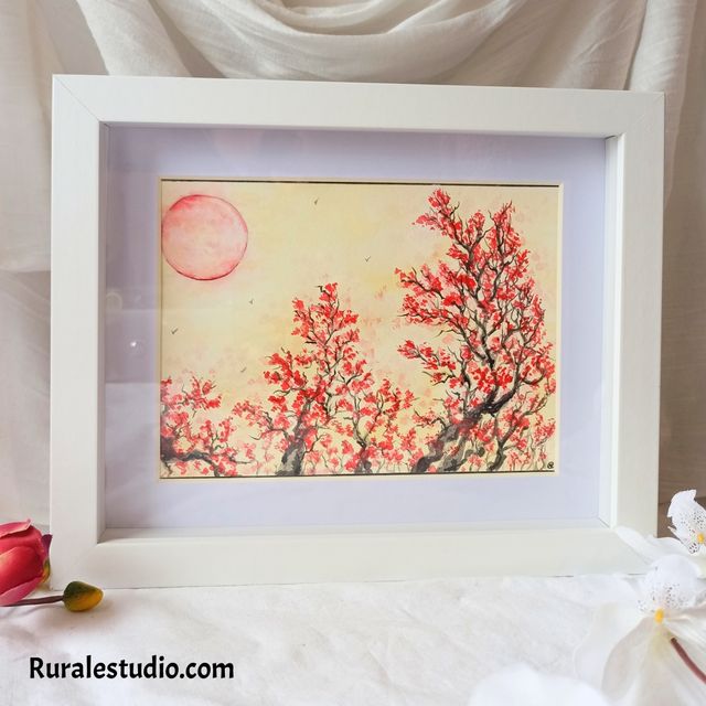 Acuarela Japonesa Hecha a Mano, Komorebi