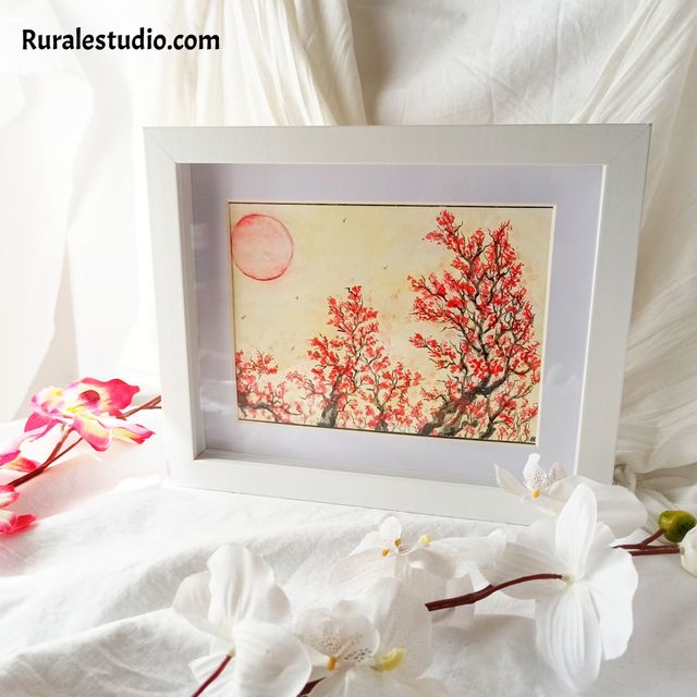 Acuarela Japonesa Hecha a Mano, Komorebi