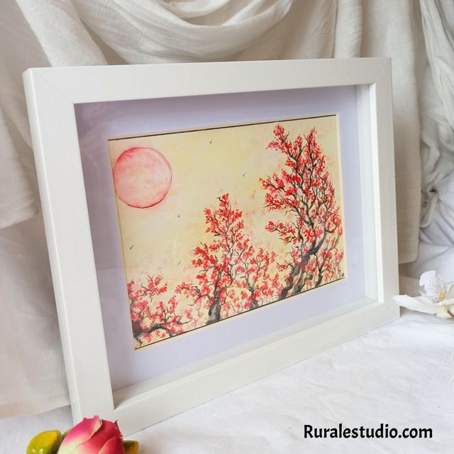 Acuarela Japonesa Hecha a Mano, Komorebi