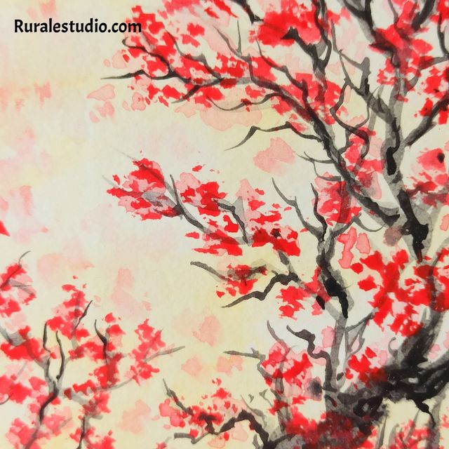 Acuarela Japonesa Hecha a Mano, Komorebi