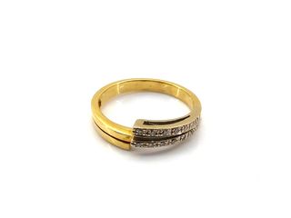 sortija oro 18k con piedra con diamante