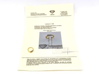sortija oro 18k con piedra con diamante