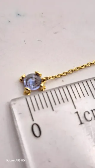 Cadena Tous oro con tanzanita 