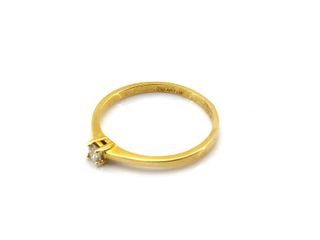 anillo oro 18k con piedra con diamante