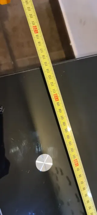 Mesa TV Cristal Negro y Metal