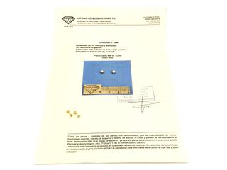 pendientes oro 18k con piedra con diamante