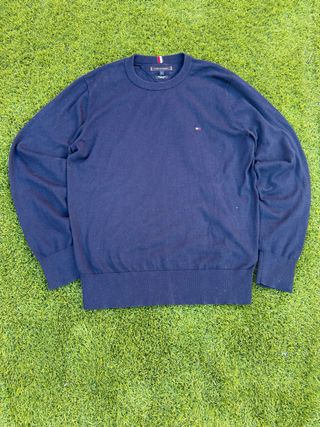 Suéter Tommy Hilfiger Azul Marino Talla M Perfecto