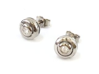 pendientes oro 18k con piedra con diamante