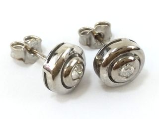 pendientes oro 18k con piedra con diamante