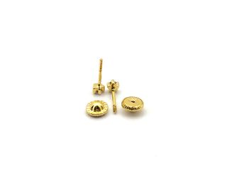 pendientes oro 18k con piedra con circonita