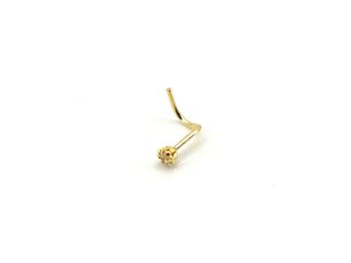 piercing oro 18k con circonita