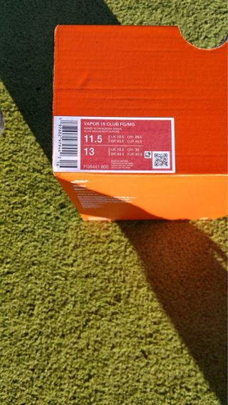 Botas Fútbol Nike Vapor 16 Club FG/MG talla 45,5
