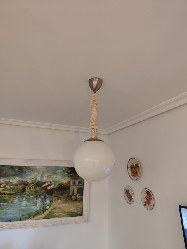 Lámpara de techo colgante esférica, dos unidades 