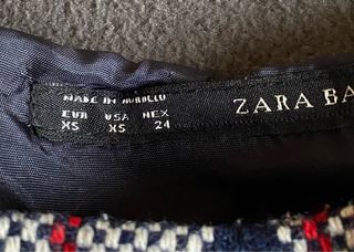 Vestido Zara cuadros lana XS