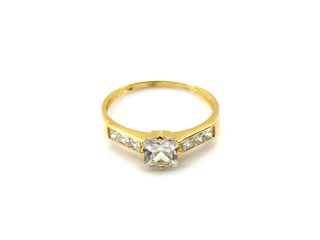 sortija oro 18k con piedra con circonita t. 17 (18,16 mm)