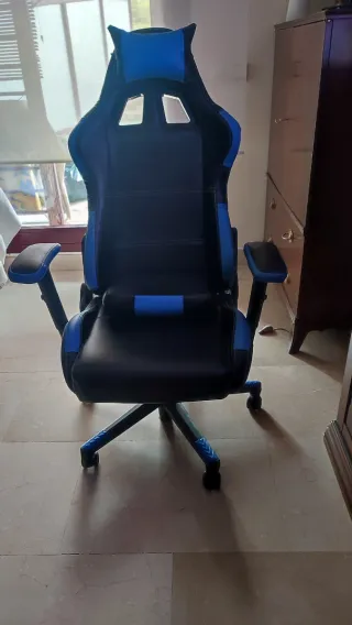 Silla Gaming Negra y Azul