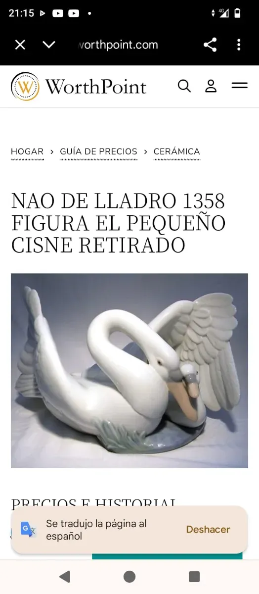 Figura Lladro Cisne con Cría
