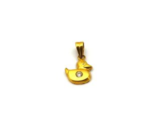 colgante oro 18k con piedra con circonita