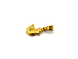 colgante oro 18k con piedra con circonita