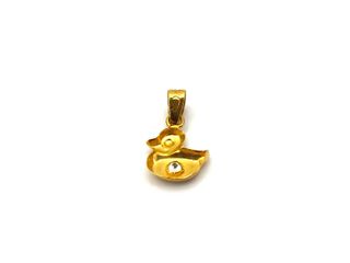 colgante oro 18k con piedra con circonita