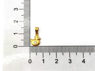 colgante oro 18k con piedra con circonita