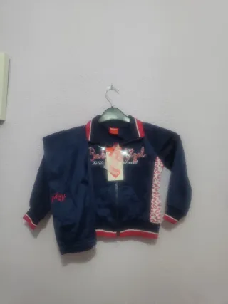 Chándal completo niña azul y rojo