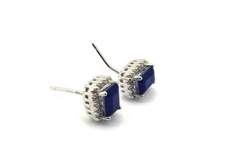 pendientes plata 925mm con piedra con circonita