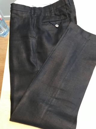 Traje Massimo Dutti Lino Azul Marino