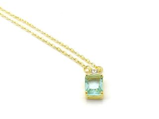 gargantilla plata 925mm con piedra con circonita 22cm