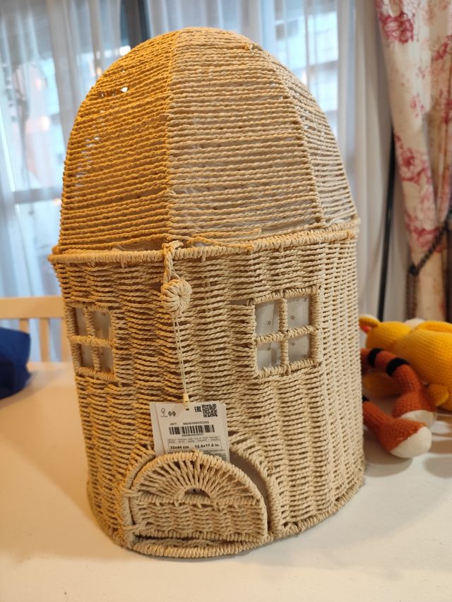 Cesta Mimbre Decorativa Casa