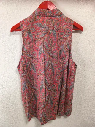 Camisa vintage sin mangas paisley