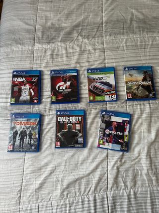 Lote 7 Juegos PS4: NBA 2K17, GT Sport, WRC5, Ghost