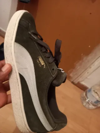 Tenis Puma Suede Verde/Gris