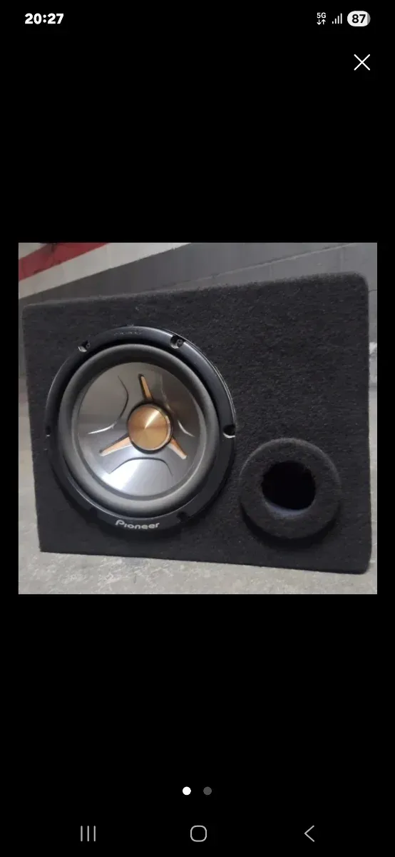 Subwoofer Pioneer Negro y Dorado.