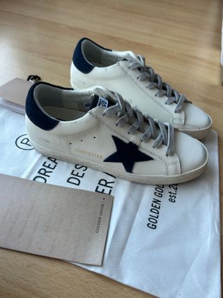 Golden Goose Superstar Talla 38 Azul/Blanco