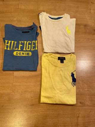 Lote 3 Camisetas Polo Ralph Lauren y Hilfiger