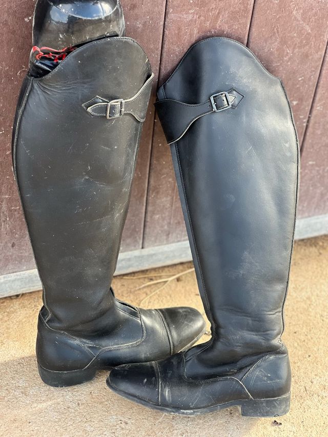 Botas de cuero para montar a caballo