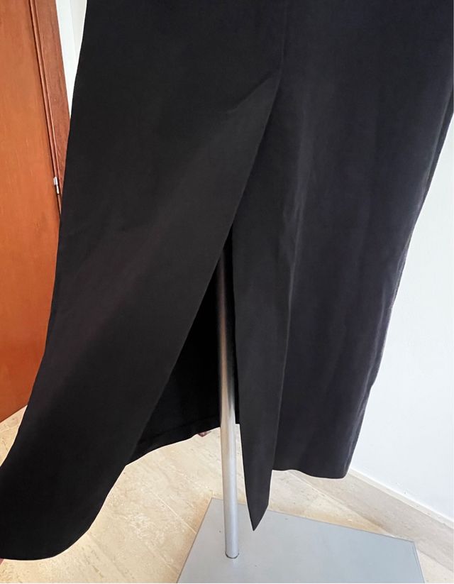 Vestido Mango Negro Asimétrico